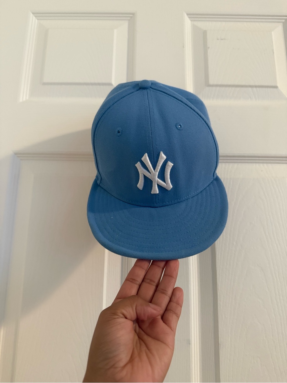 New Era Sky Blue Yankees Cap with White NY Logo